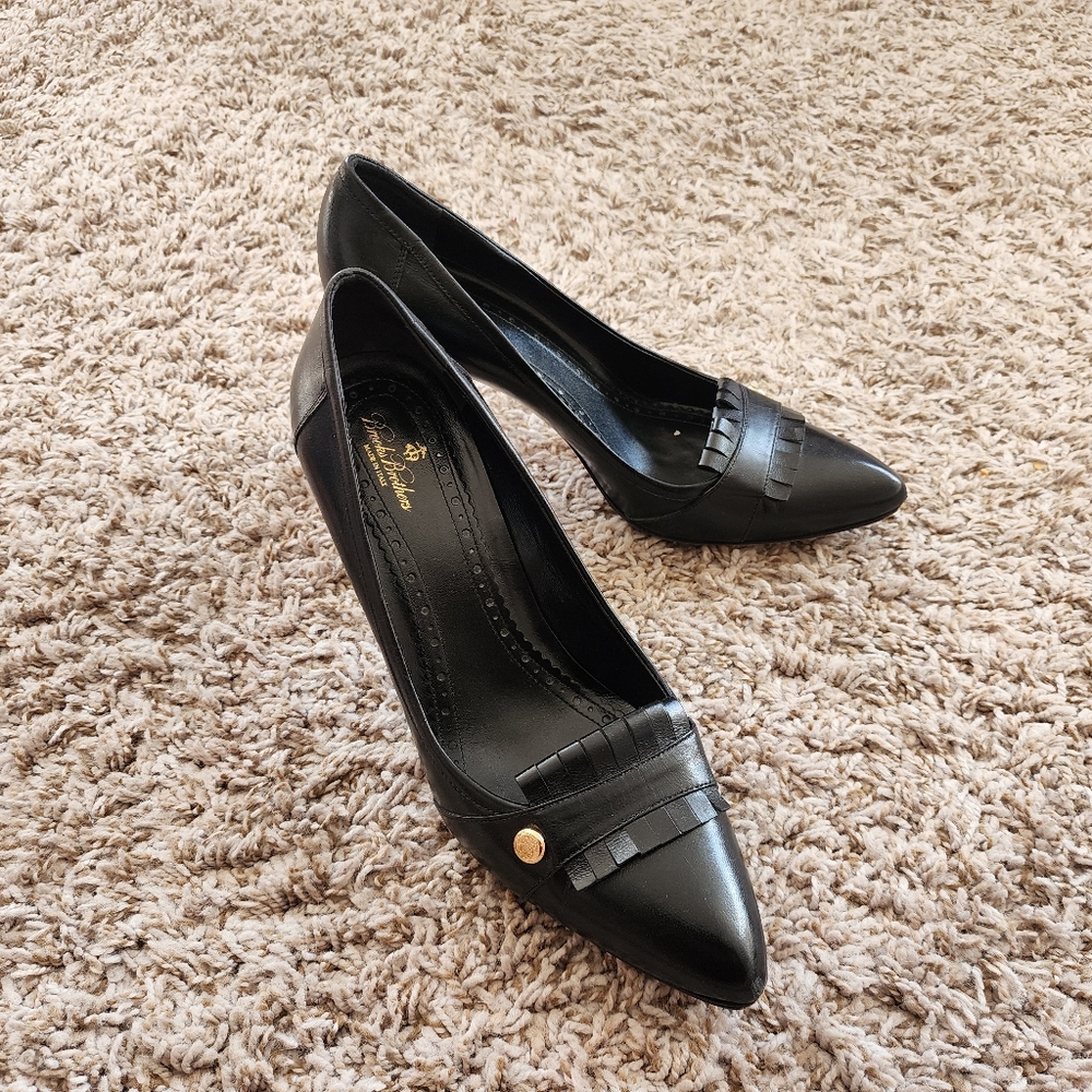 Brooks Brothers Calfskin Kiltie Pump - Black, Size 9 - Picture 3 of 6
